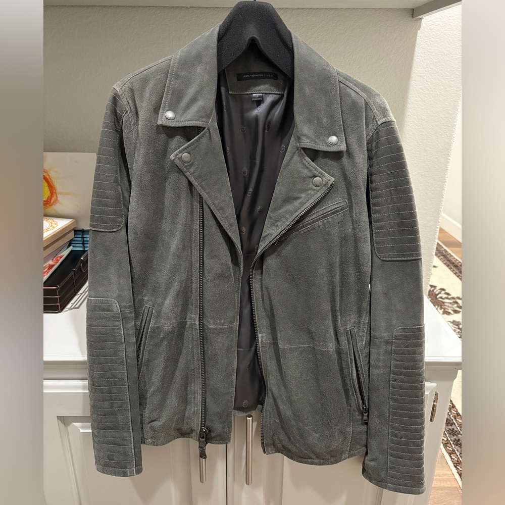 John Varvatos 100% goat skin moto jacket